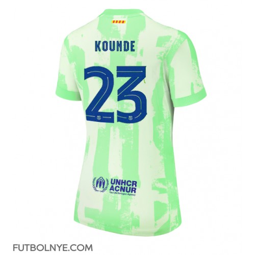 Camiseta Barcelona Jules Kounde #23 Tercera Equipación para mujer 2024-25 manga corta